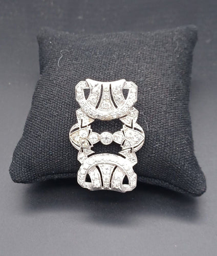 Broche Broche Or Platine Diamants années 1900 58 Facettes