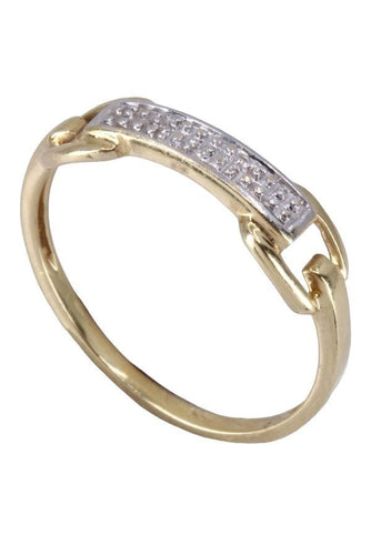 Bague 54 BAGUE 2 ORS DIAMANTS 58 Facettes 077741