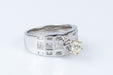 Ring Solitaire Ring accompanied by 0.45ct diamond 58 Facettes BG-14141-96