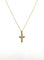 Collier chaine et pendentif croix en or jaune et diamants 58 Facettes