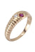 Ring 49 RUBY AND DIAMOND GODRONNAED BANG RING 58 Facettes 061671