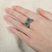Ring 53 Ring shape 8 Emeralds Diamonds 58 Facettes 8397