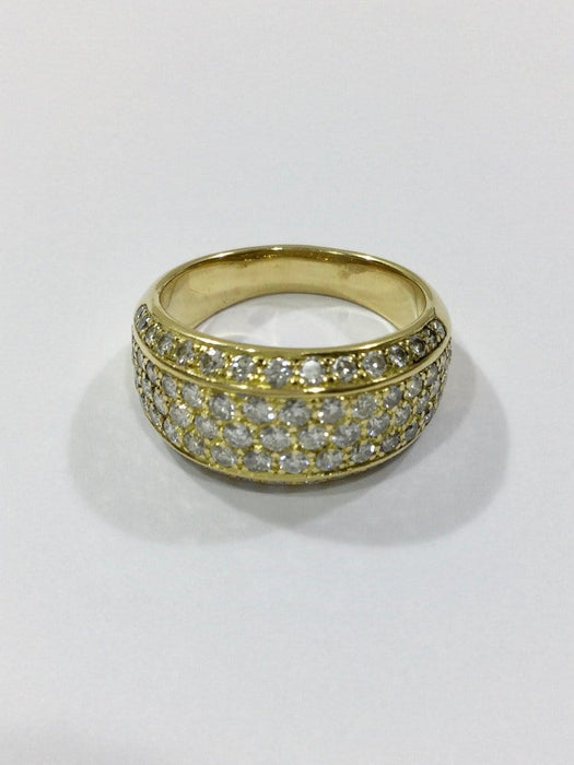 Bague 54.5 Bague Bandeau Pavage Diamants 58 Facettes