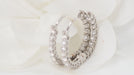 Hoop Earrings in White Gold and Diamonds 58 Facettes F4883