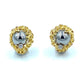 Gilbert Albert earrings. Yellow gold earrings, diamonds and interchangeable beads. 58 Facettes