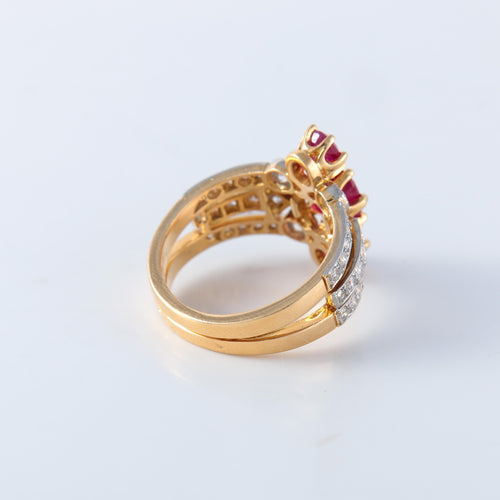 Bague 53 Bague rubis diamant 58 Facettes