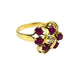 Bague Bague Fleur Or Rubis 58 Facettes 20400000702