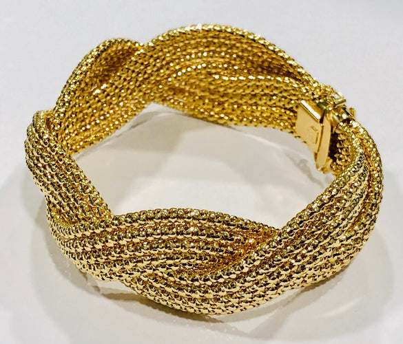 Bracelet Lumineux bracelet tressé en or jaune 58 Facettes