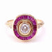 Ring 60 Diamond and ruby ​​ring 58 Facettes DV/19