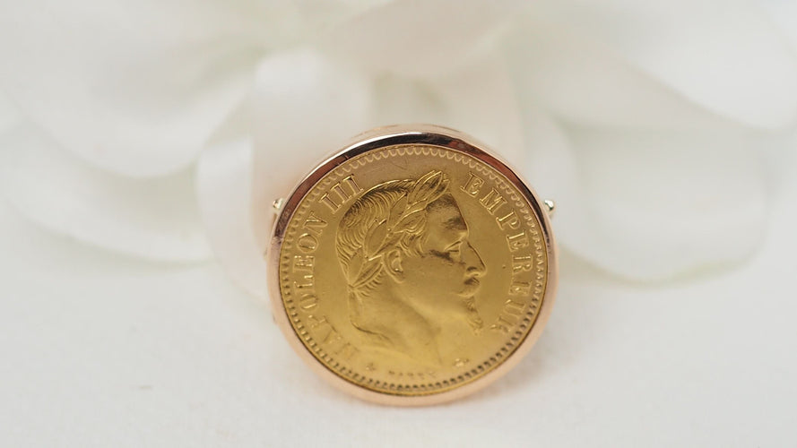 Bague 52 Bague pièce Napoléon III 58 Facettes 32401