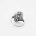 Ring 58 Art Deco Ring Calibrated Sapphires Diamonds 58 Facettes