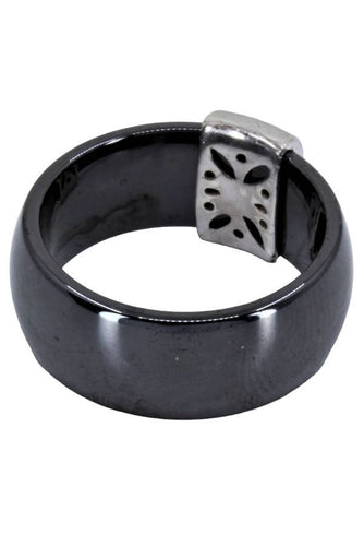 Bague 52 BAGUE MODERNE CÉRAMIQUE ET DIAMANTS 58 Facettes 056411