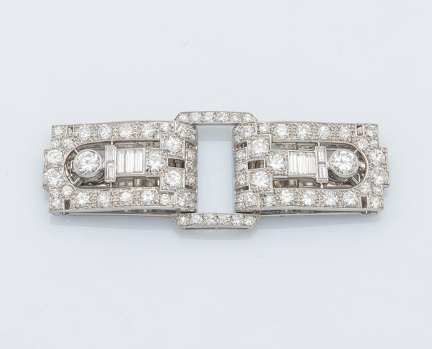 Broche Broche Vintage Double Clip PLANA 58 Facettes