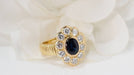 Bague 56 Bague saphir ovale et diamants 58 Facettes 32135