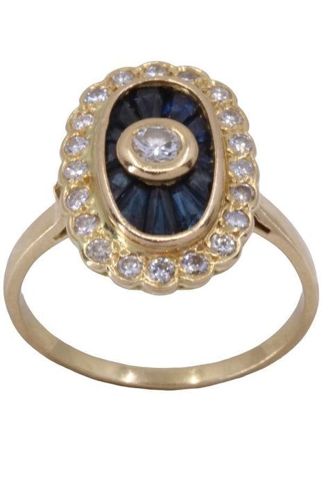 Bague BAGUE MARQUISE SAPHIRS ET DIAMANTS 58 Facettes 078171