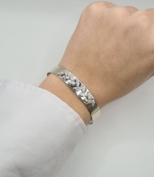 Bracelet 18-carat white gold bracelet set with zirconium 58 Facettes