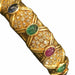 Bracelet Jonc bracelet in yellow gold and cabochons of rubies, sapphires and emeralds 58 Facettes CAEBRJCYGDEMRUBS