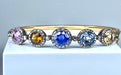 Bracelet Bracelet jonc en or 18 carats, multipierres : saphir, topazes, citrine. Epoque Napoléon III. 58 Facettes AB272