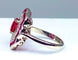 Bague 51 Bague marguerite Or Rubis Diamants 58 Facettes AB215