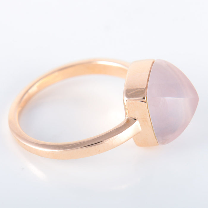 Bague 53 FRED - Bague Pain de sucre or rose quartz rose 58 Facettes