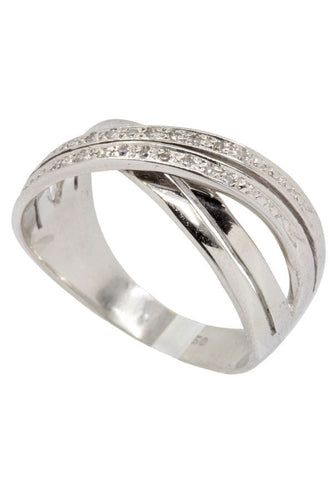 Bague BAGUE ENTRELACÉE DIAMANTS 58 Facettes 003891