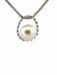 Necklace 18-carat gold necklace with diamonds and cultured pearl 58 Facettes