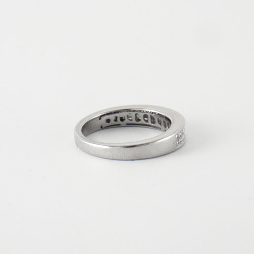 Bague 54.5 Bague Or blanc 18 Diamants 58 Facettes