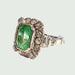 Ring ART DECO STYLE EMERALD DIAMOND RING 58 Facettes