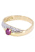 Bague 59 BAGUE MODERNE RUBIS ET DIAMANTS 58 Facettes 071691