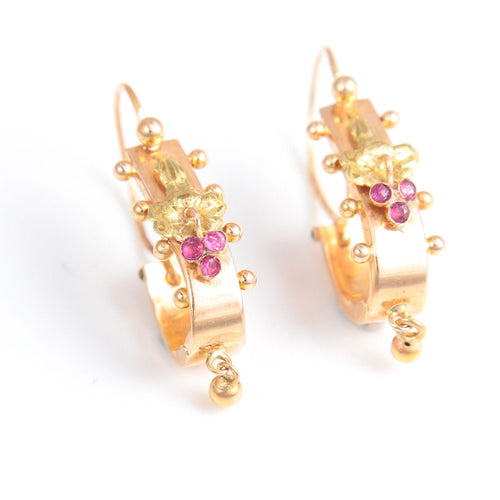 Boucles d'oreilles Paire de pendants "briquet", XIXème siècle 58 Facettes