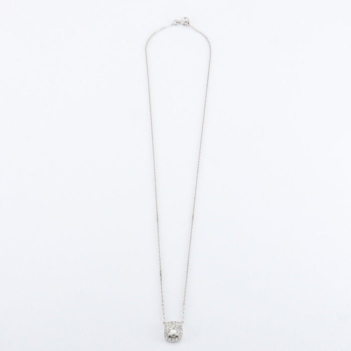 Collier Collier en or blanc diamants naturels 58 Facettes