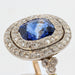 Ring 53 Old double row sapphire and diamond ring 58 Facettes 21-151-53