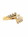 Ring 54 Yellow gold diamond cross ring 58 Facettes
