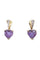 Boucles d'oreilles BOUCLES D'OREILLES CŒURS AMÉTHYSTES 58 Facettes 070361