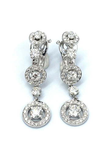 Boucles d'oreilles Boucheron. Collection Ava Round. Boucles d’oreilles or blanc et diamants. 58 Facettes