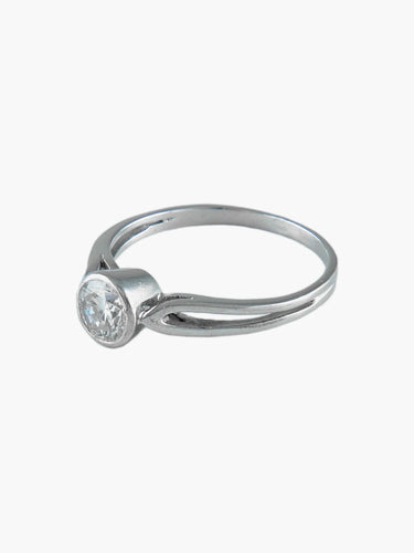 Bague Bague Solitaire serti clos 58 Facettes