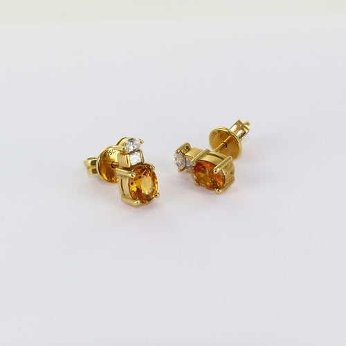 Boucles d'oreilles Boucles d'oreilles citrines et diamants 58 Facettes