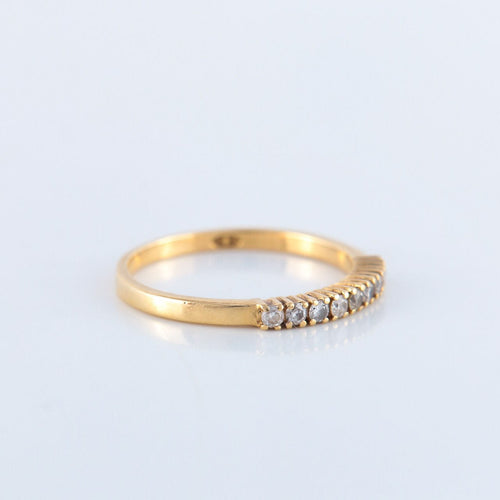 Bague 53 Demi-alliance 9 Diamants 58 Facettes JE102