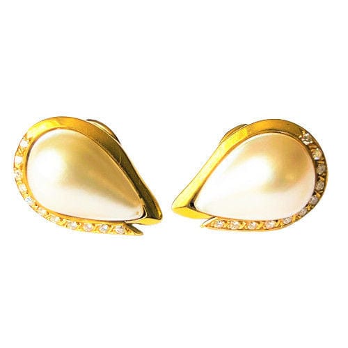 Boucles d'oreilles Boucles d'Oreilles Perles Diamants Or jaune 58 Facettes 20400000683