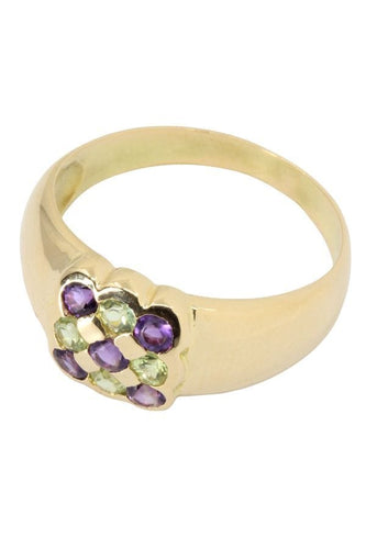 Bague BAGUE MODERNE TOURMALINES ET AMETHYSTES 58 Facettes 041621