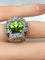 Bague Bague Art Déco Platine diamants et péridot 58 Facettes