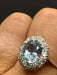 Ring Vintage ring White gold Aquamarine 58 Facettes