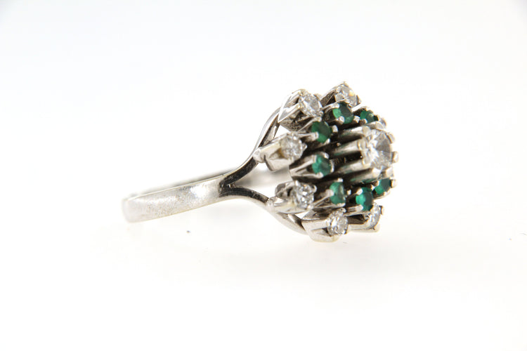 Bague 53 Bague Margueritte Diamants & Emeraude 58 Facettes 6087c