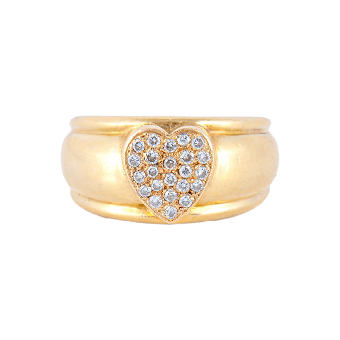 Bague 51 Bague Coeur Diamants 58 Facettes