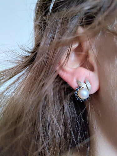 Boucles d'oreilles Boucles d'Oreilles Perle Et Saphirs 58 Facettes 512