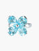 Ring 52 Four-leaf clover ring Blue topazes 58 Facettes