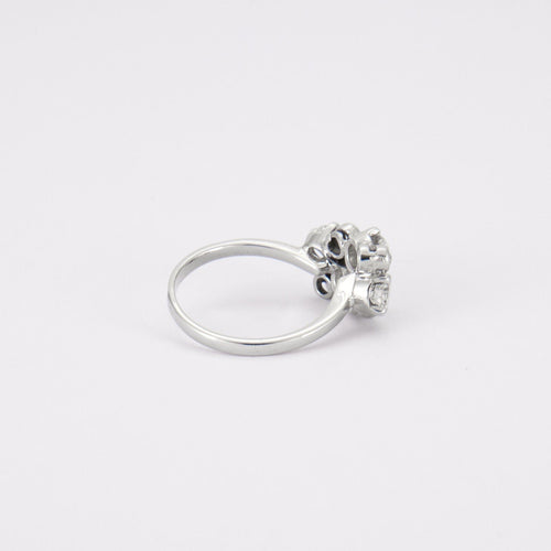 Bague 51 Bague en or gris, diamants 58 Facettes 3529