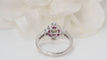 Bague 54 Bague en or blanc, rubis et diamants 58 Facettes 31939