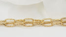 Necklace 74cm Textured rectangle mesh long necklace in yellow gold 58 Facettes 32461