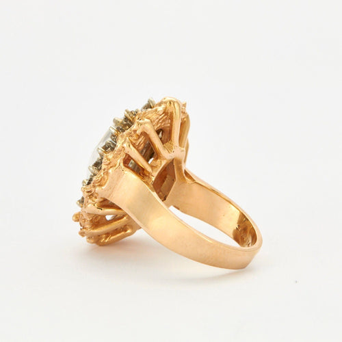 Bracelet SERVAN - Parure en or jaune, pierres de lune et diamants 58 Facettes